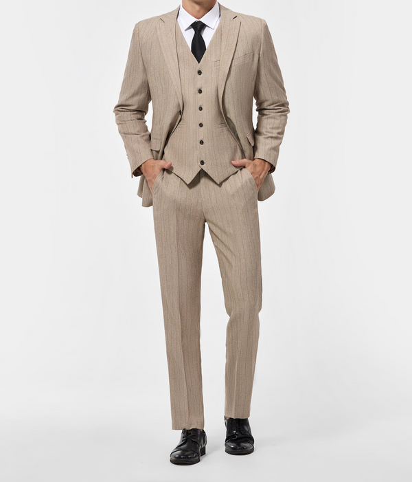Three-pieces suit Tommy Beige