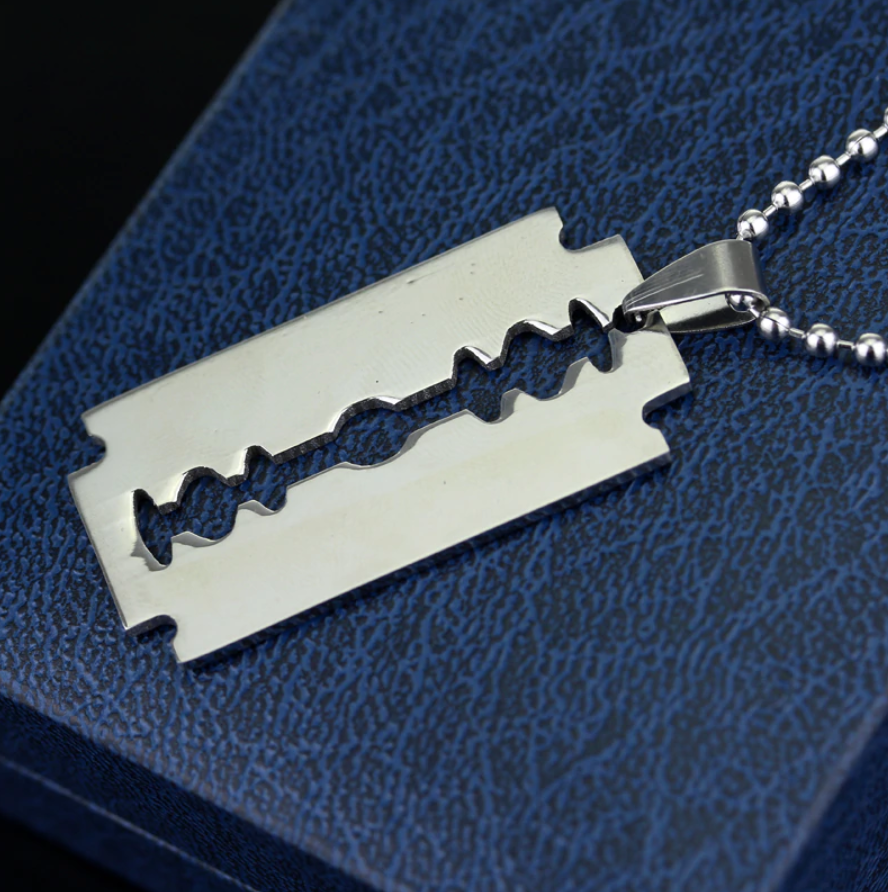 Razor Blade Necklace-TB4322