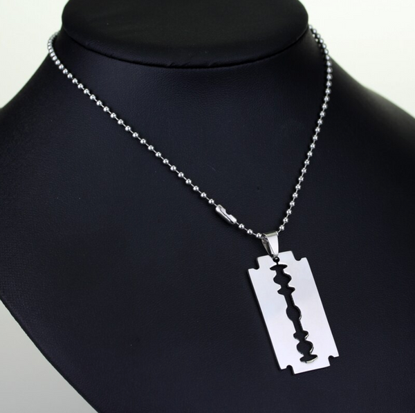 RAZOR BLADE NECKLACE – Barber Place Official